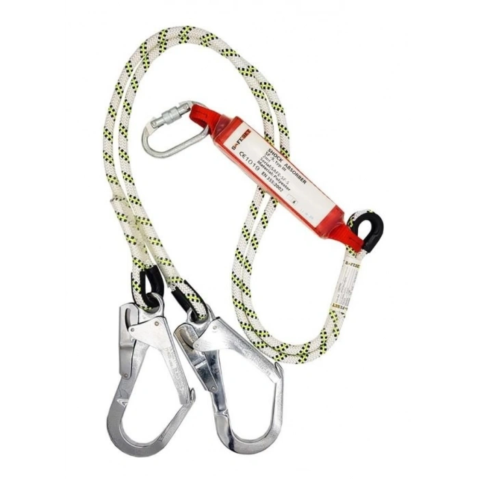 Ennalbur Çift Bacaklı Şok Emicili Lanyard Büyük Kancalı