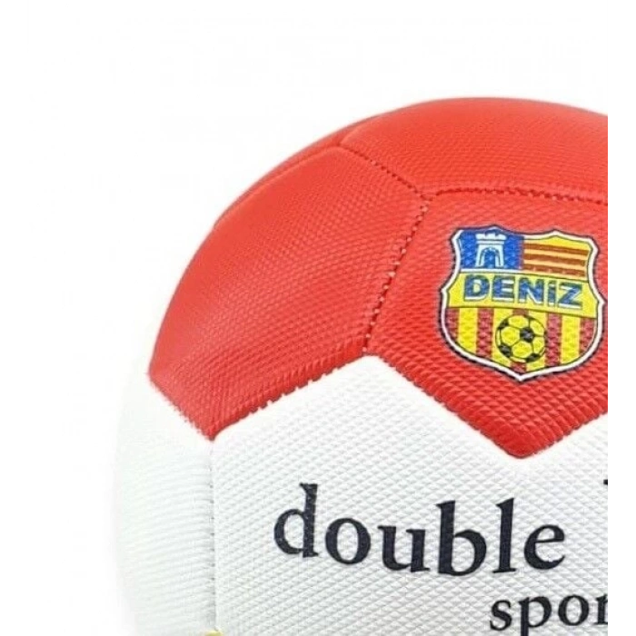 Futbol Topu Dikişli 420 gr No:5 - FB-660-SARI-KIRMIZI