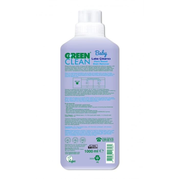 Green Clean Baby Bitkisel Leke Çıkarıcı 1000ml