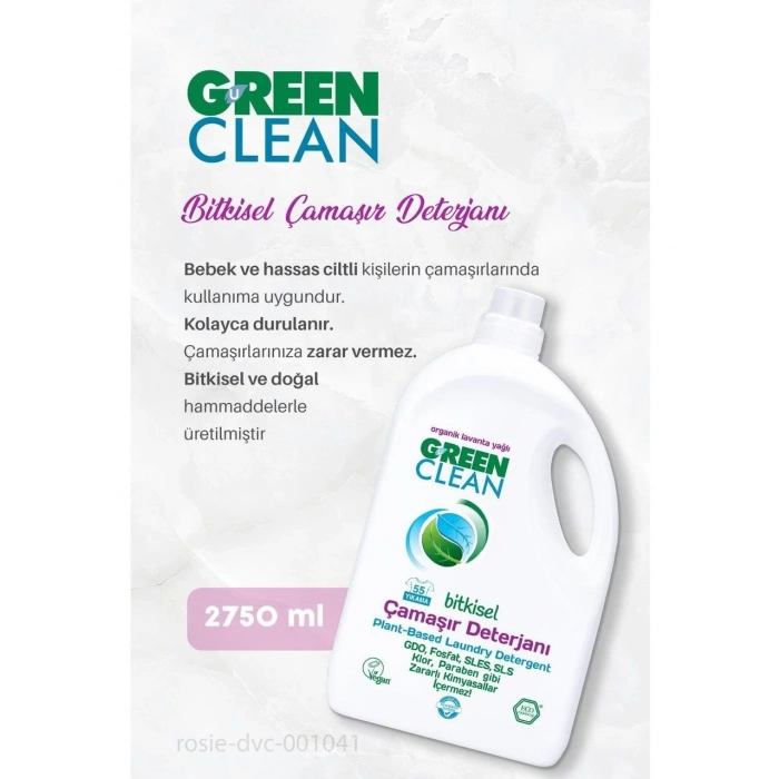 Green Clean Bitkisel Çamaşır Deterjanı 2750ml