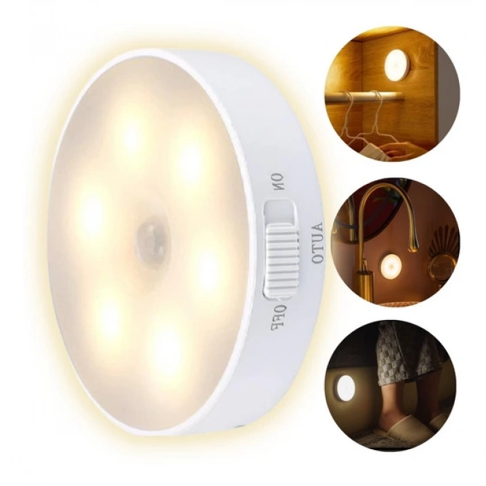 Hareket Sensörü Dolap Altı Aydınlatması USB Şarj Edilebilir LED (5250)