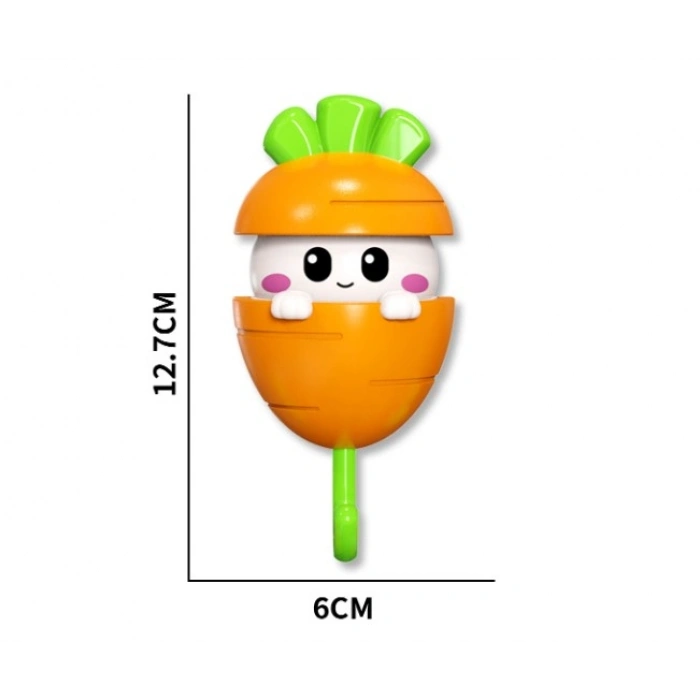 Havuç Tasarımlı Otomatik Açılan Yapışkanlı Askı (5250)