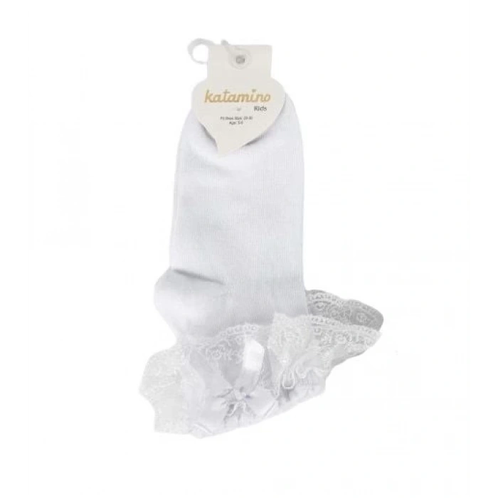 Katamino Ada Aks. Soket Çorap K22045 Beyaz
