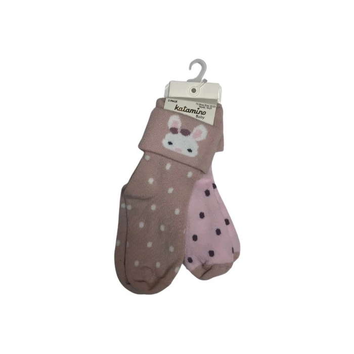 Katamino Lintan 2li Bebek Soket Çorap K46272 Asorti