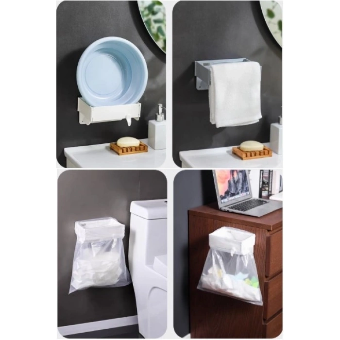 Kendinden Yapışkanlı Katlanabilir Çöp Poşeti Tutucu Aparat (5250)