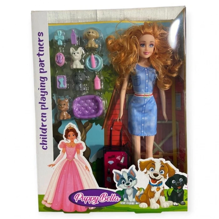 KMB-927 - MİNİ KÖPEK BAKIM SETİ AKSESUARLI BEBEK