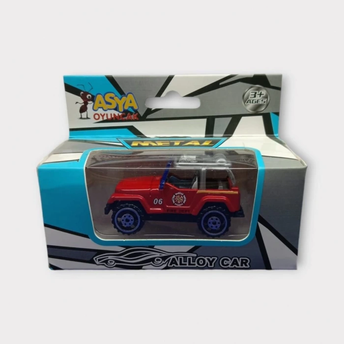 Küçük Metal İtfaiye Araçları 7 Cm - Jeep