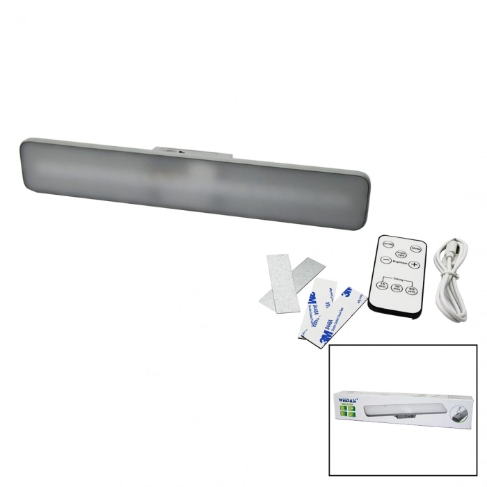 KUMANDALI - ZAMAN - IŞIK GÜCÜ AYARLI METAL ASKILI - USB ŞARJLI LAMBA FENER 20SMD LED (5250)