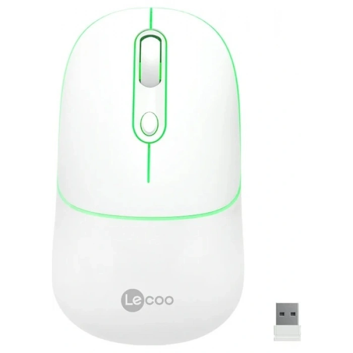 LENOVO LECOO WS210 Kablosuz/Bluetooth 1600DPI (Şarj Edilebilir) Beyaz Mouse