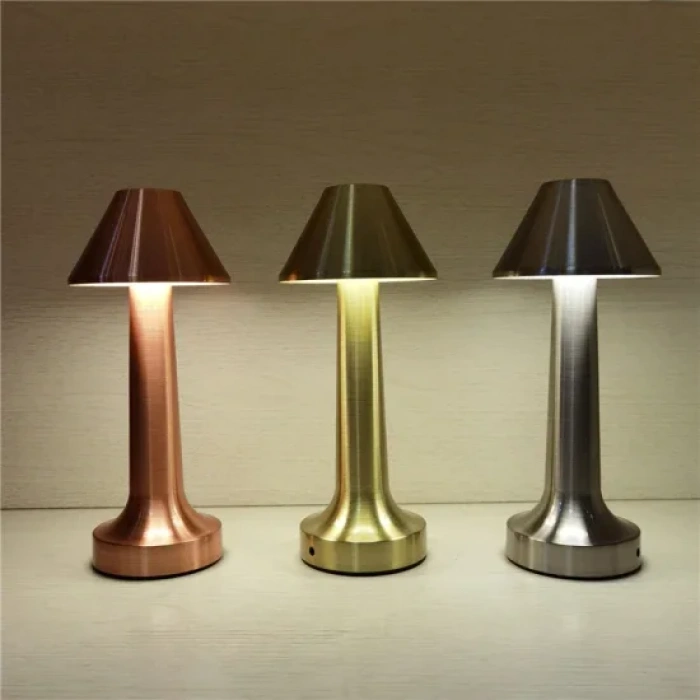 Mantar Lamba Dekoratif Masa Lambası USB Şarj Edilebilir Dokunma Kontrolü Göz Bakımı Sanatsal Komidin Yatak Odası için Işık Oturma Odası Çalışma Odası Restoran (5250)