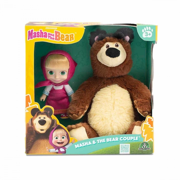 Masha & Koca Ayı 20 cm Peluş 12 cm Bebek MHA21000