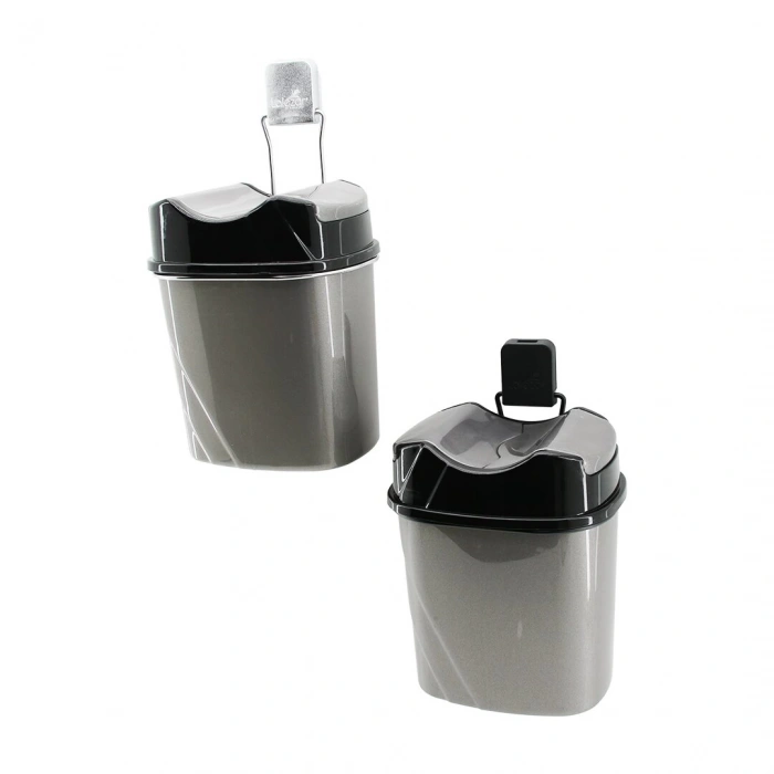 METAL ASKILI PLASTİK ÇÖP KOVASI YAPIŞKANLI MONTAJ (5250)