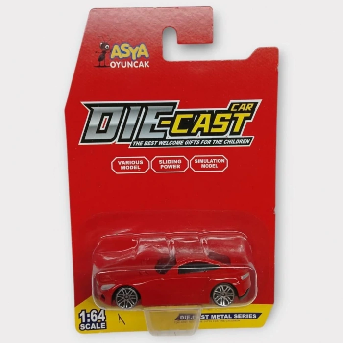 Metal Mini Arabalar  8 cm - Kırmızı - 1