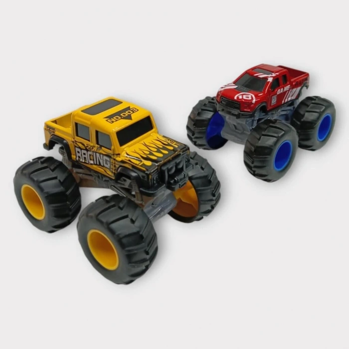 Mini Off-Road Araçlar 2li - Sarı Kırmızı