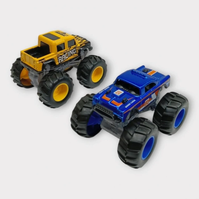 Mini Off-Road Araçlar 2li - Sarı Lacivert