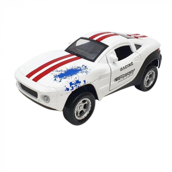 Mustang Çek Bırak Spor Araba - Işıklı Sesli Model - FY6148-12D-Beyaz