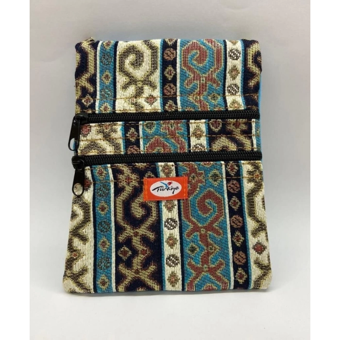 Otantik Desenli Fermuarlı Askılı Çanta Özel Dikim - GS201