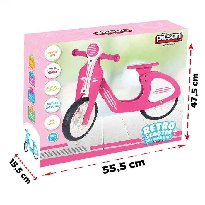 Pilsan Retro Scooter Bisiklet Pembe