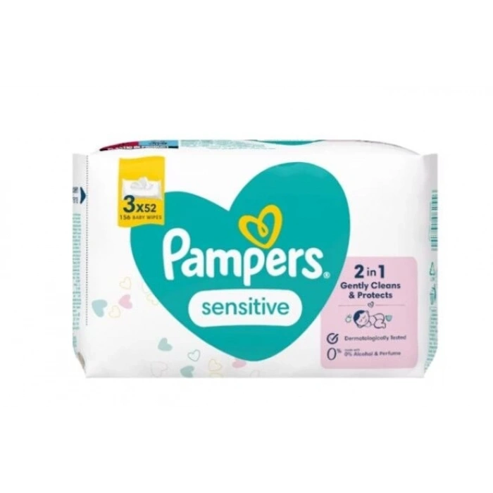 Prima Sensitive Islak Havlu Mendil 3Lü 156 Yaprak