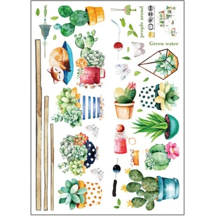 Raf Tasarımlı Karışık Dizaynlı Yapışkanlı Sticker Seti (5250)