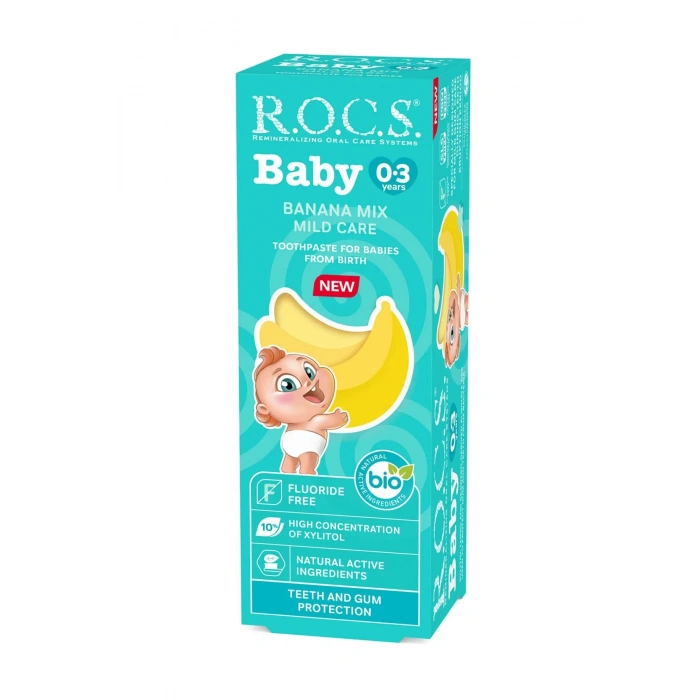 R.O.C.S.Bebek Diş Macunu Muz Püresi Tadında 0-3 Yaş 45 Gr