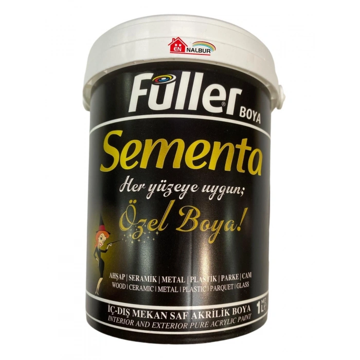 Sementa Özel Su Bazlı Saf Akrilik Boya 1 Litre Siyah