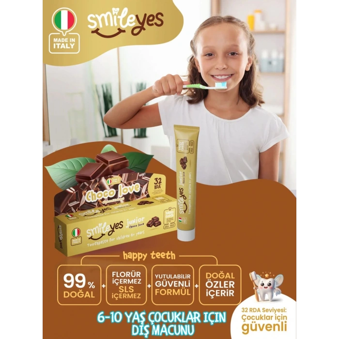 Smileyes Junior Diş Macunu 6+ Yaş 50 ml Choco Love