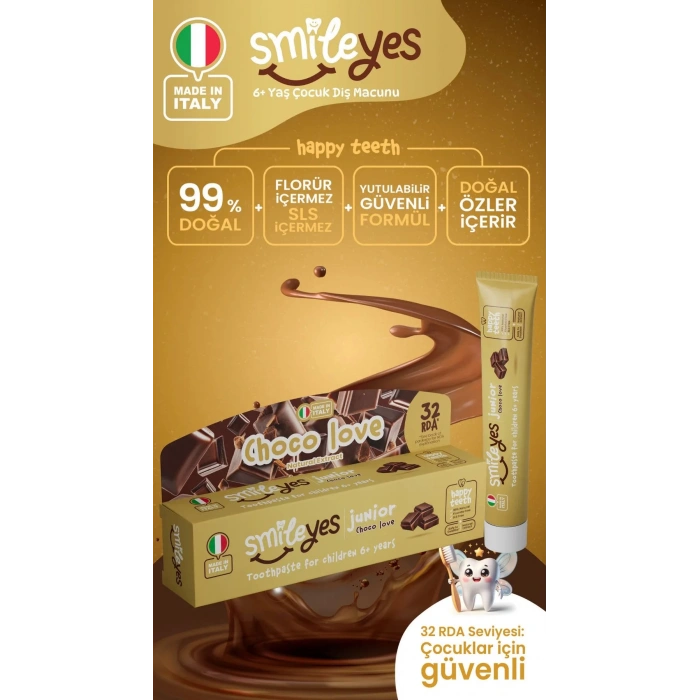 Smileyes Junior Diş Macunu 6+ Yaş 50 ml Choco Love