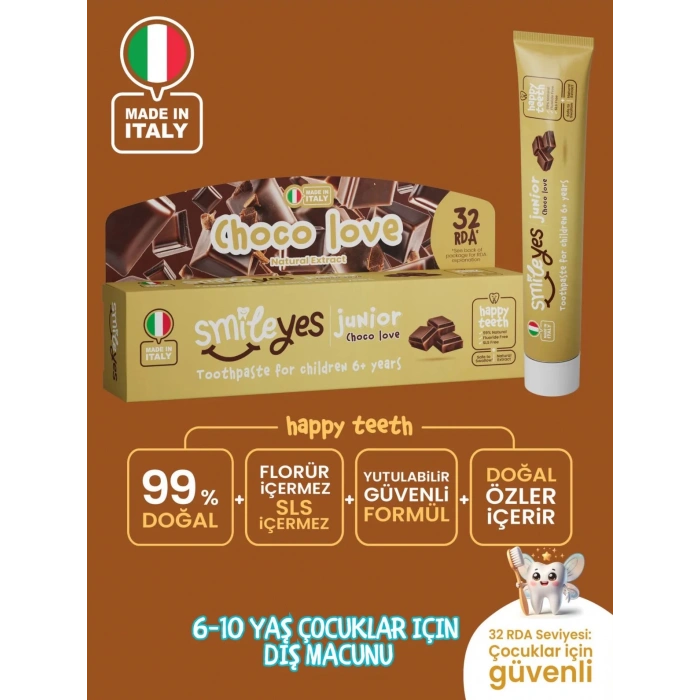 Smileyes Junior Diş Macunu 6+ Yaş 50 ml Choco Love