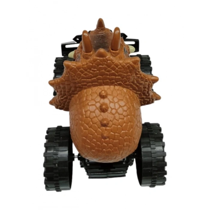 Sürtmeli Dinazor Robota Dönüşen Araba 14 Cm - Kahverengi