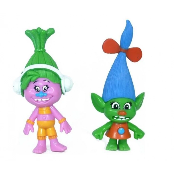 Trolls Yağmur Ormanı Şans Bebekleri 2 li Figür - TBG256562/YEŞİL-PEMBE