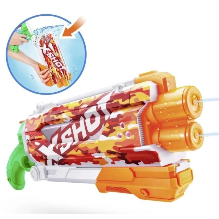 X-SHOT Su Tabancası - Hızlı Doldurma Fonksiyonlu - Turuncu