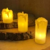 3’lü Pilli Dekoratif LED Mum Işıkları – Gerçek Alev Efektli (5250)