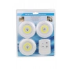 3lü Uzaktan Kumandalı Yapışkanlı Kablosuz Led Spot Lambalar (5250)