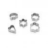 5 PCS METAL KURABİYE KALIP KALP - YILDIZ - PAPATYA - AĞAÇ (5250)