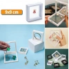 9x9 cm Standlı 3D Takı Ziynet Hatıra Koleksiyon Saklama Kutusu Şeffaf Film Çerçevesi (5250)