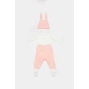 Bibaby Biorganic Bunny 3Lü Bebek Takım 73326 Pembe
