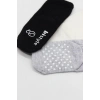 Bistyle Basic Kaymaz Penye Soket Çorap 3Lü BS10107 Siyah Ekru Gri