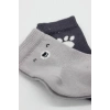 Bistyle Bear Penye Soket Çorap 2Li BS10116 Gri