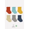 Bistyle Mix Penye Soket Çorap 6Lı BS10101M Kiremit