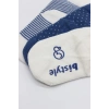 Bistyle Puanlı Kaymaz Penye Soket Çorap 3Lü BS10108 İndigo