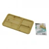 DİKDÖRTGEN 3 BÖLMELİ=2+1 AHŞAP BAMBU SERVİS SUNUM TEPSİ - TAHTASI 24.8 X 13.8 X 1.4CM (5250)