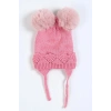 Kitti Bebe Kız Kulaklı Bere (1-4 Yaş) K24120-04 Pembe