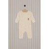 U.S.Polo Kız Bebek Uzun Kol Patiksiz Tulum USB2111 Krem