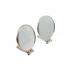 YUVARLAK   6 İNÇ= ÇAP:15CM  MAKYAJ AYNASI  ÇİFT TARAFLI   BRONZ - GÜMÜŞ PLS.ÇERÇEVE   KATLANIR AYAKLI (5250)