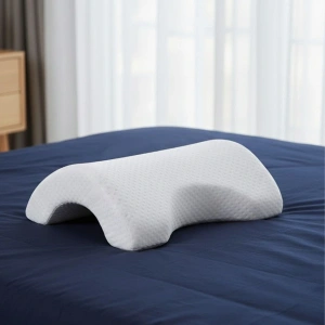 % 100 Visco Kavisli Ortopedik Yıkanabilir Kumaş Kılıflı Bel Boyun Bacak Ağrıları İçin Yastık (5250)