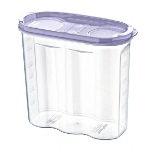 2 Kapaklı Ölçekli Erzak Kuru Gıda Saklama Kutusu Kabı - 1,7 Litre - SA935 (5250)