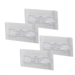 4PCS  RAF AYAK APARATI   ŞEFFAF PVC YAPIŞKANLI + VİDALANABİLİR   2X10CM (5250)