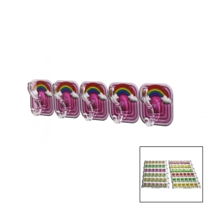 5PCS TEKLİ - ÇOKLU KULLANIM  MİKA KRİSTAL KOLLU  RESİMLİ YAPIŞKANLI  ASKI (5250)