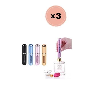 3’lü Doldurulabilir Parfüm Şişesi – 5 ml | Renk Seçimiyle Kendi Tarzını Yarat